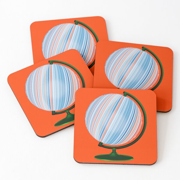 Item preview, United States Climate Change Warming Stripes Globe designed and sold by CharJens.