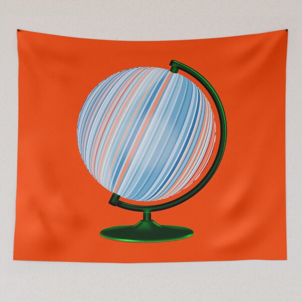 Item preview, United States Climate Change Warming Stripes Globe designed and sold by CharJens.