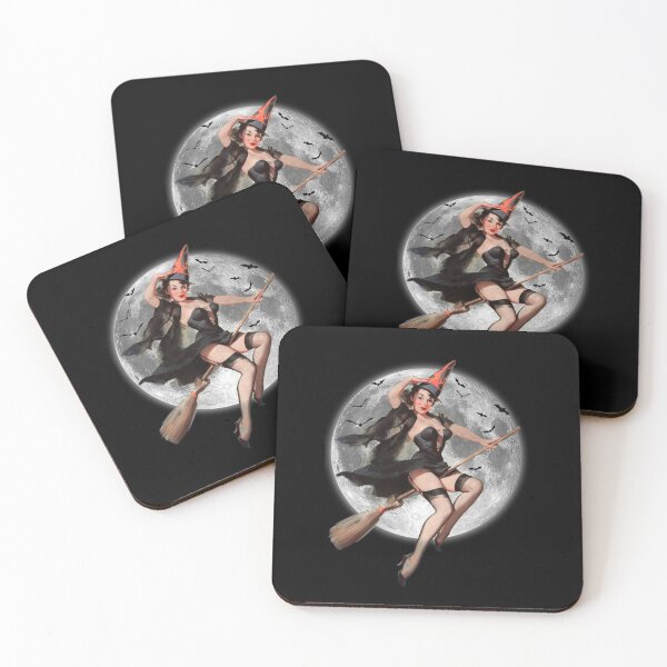 Item preview, Halloween pin-up witch designed and sold by Party  Shirts Co.