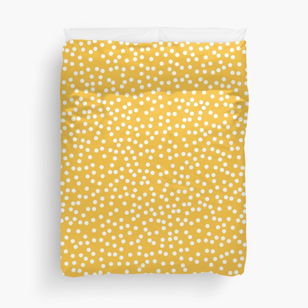 yellow polka dot duvet cover