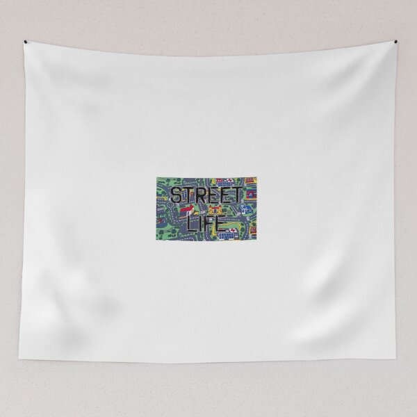 Item preview, Street Life. Retro roads playmat designed and sold by qlobba.