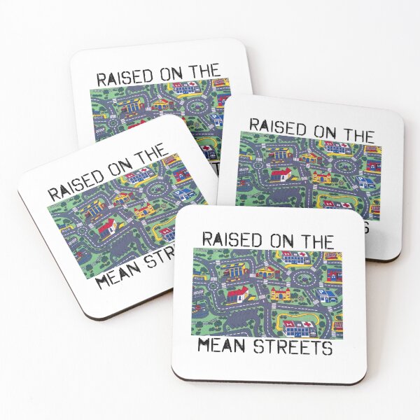Item preview, Raised on the mean streets. Retro roads playmat designed and sold by qlobba.