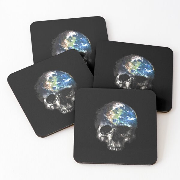 Item preview, Skull print - RIP - Wars and pollution destroying our planet designed and sold by JEProjectMedia.