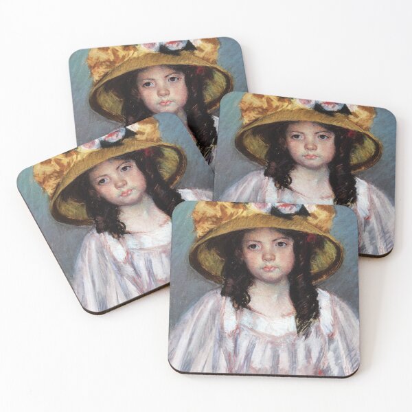 Item preview, Study of a Small child in a flowery hat painting - mary cassatt  designed and sold by Vintage Designs +.