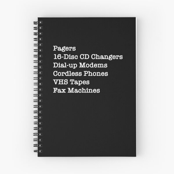 Item preview, 90s Technology memories Nostalgia List - Fax Machines, VHS Tapes, Cordless Phones, Dial-up Modems, Pagers and 16-Disc CD Changers designed and sold by mkopka.