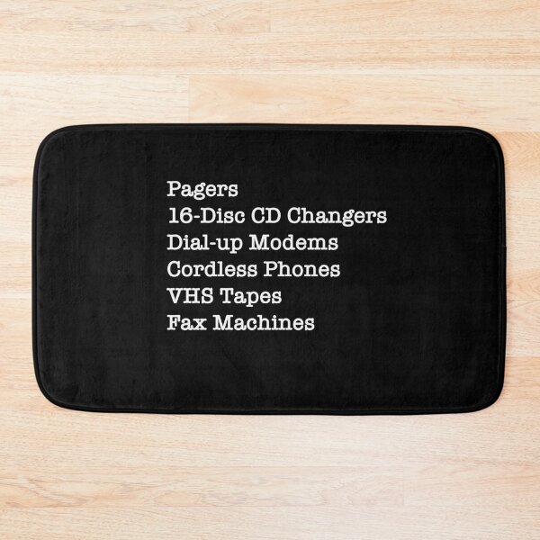 Item preview, 90s Technology memories Nostalgia List - Fax Machines, VHS Tapes, Cordless Phones, Dial-up Modems, Pagers and 16-Disc CD Changers designed and sold by mkopka.