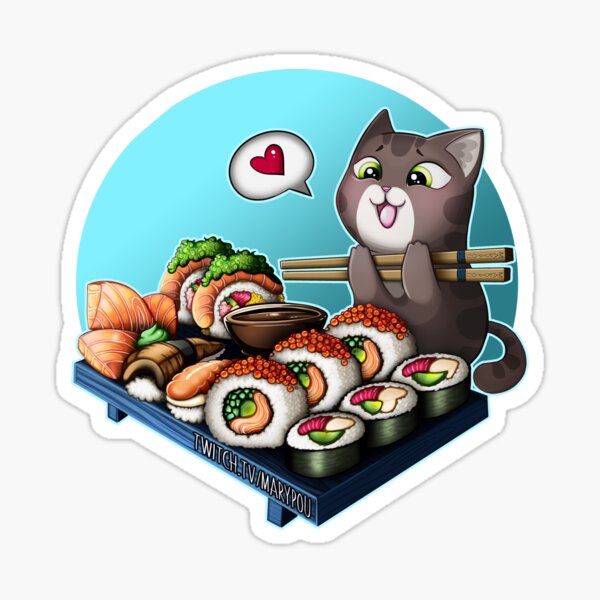 hungry pou :( Sticker for Sale by Neesu