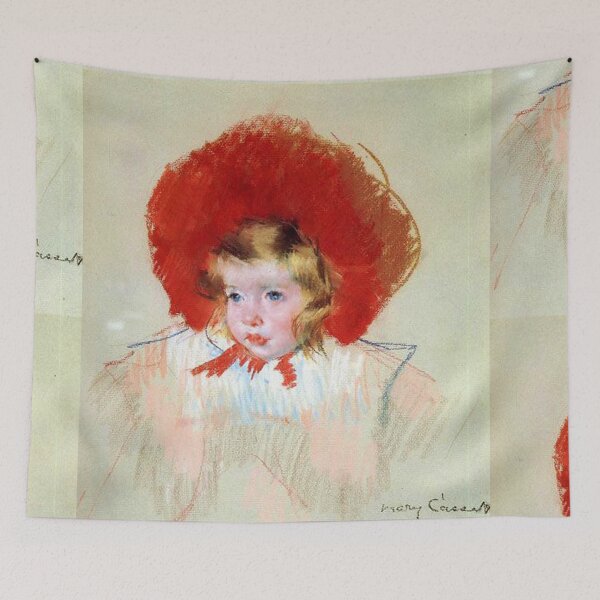 Item preview,  Study of a Small child in a flowery hat painting - mary cassatt  designed and sold by Vintage Designs +.