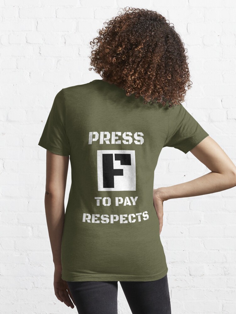 Press F to pay respects Essential T-Shirt for Sale by patriotazx