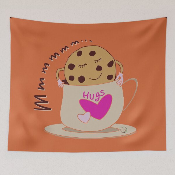 Item preview, Chocolate chip cookie hugs in orange designed and sold by khadijlloyd.