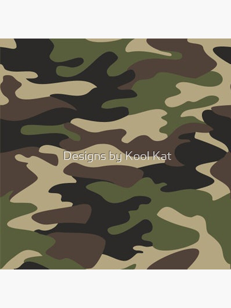 Camouflage (Camo) Print Traditional Army Military | Metal Print