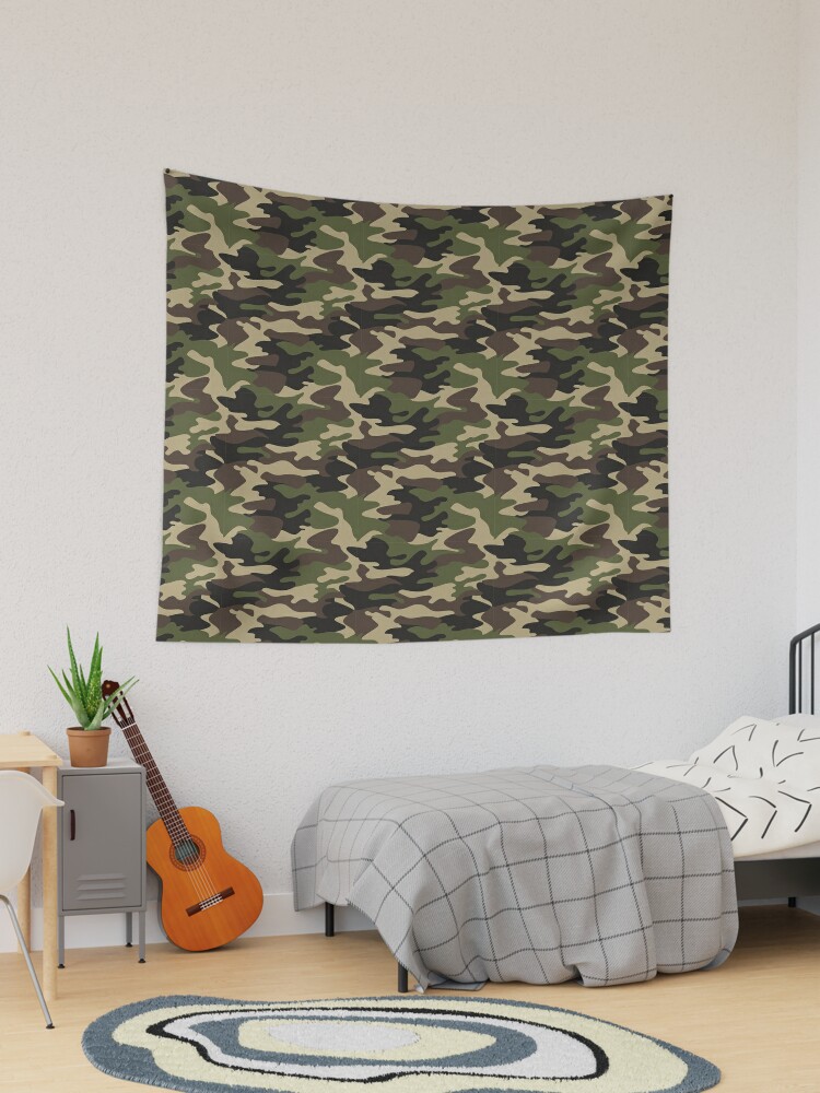 Camouflage (Camo) Print Traditional Army Military | Tapestry