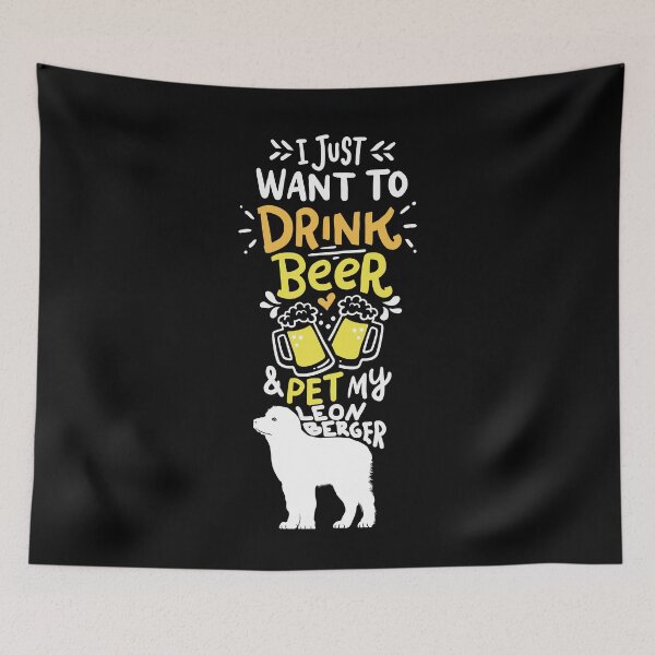 Item preview, Leonberger dog saying beer motto designed and sold by 1681830934131.