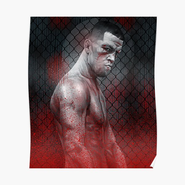 "Nate Diaz" Poster By Andrekoeks | Redbubble