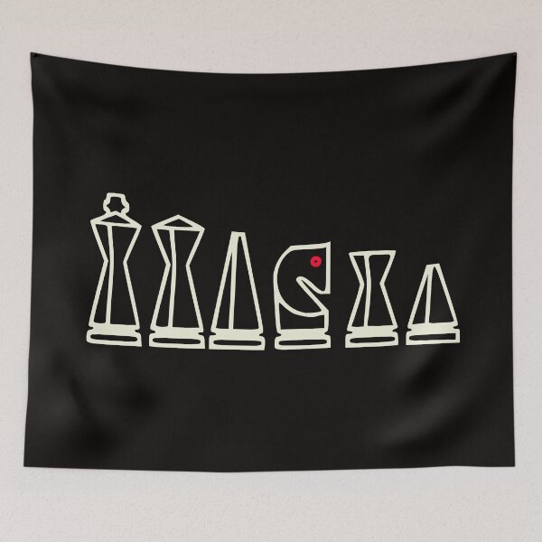 Item preview, Chess Wood Black Pieces Game Art designed and sold by L. Layne.