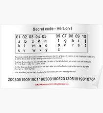 secret code-version I/a -(050111)- ms paint/text Poster