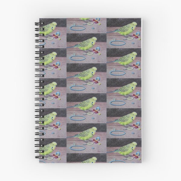 Item preview, Budgie in coloured pencil designed and sold by Kathryn Green.