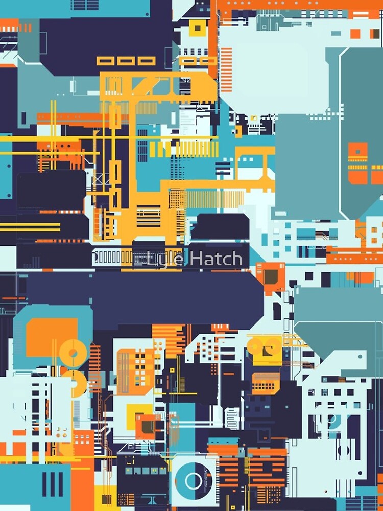 Thumbnail 4 of 4, iPhone Case, Tech Geek Abstract Pattern designed and sold by lyle58.