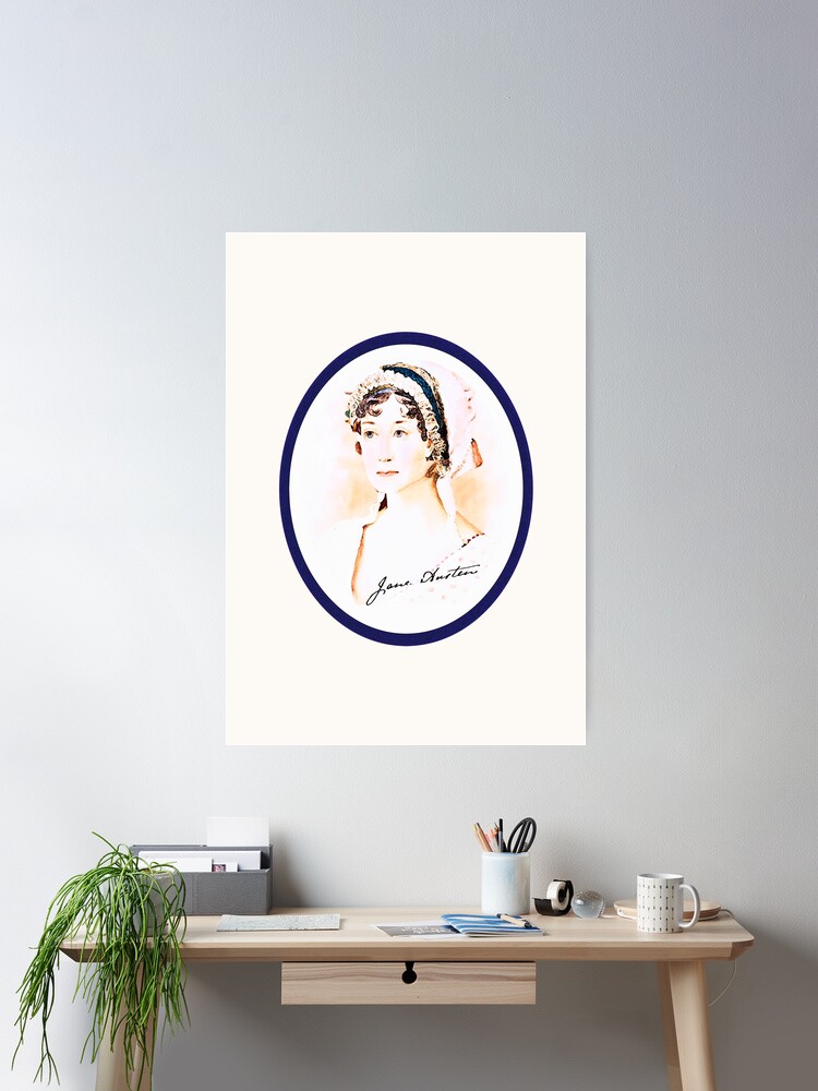 Thumbnail 1 of 3, Poster, Portrait of a Lady Writer - Jane Austen designed and sold by anni103.