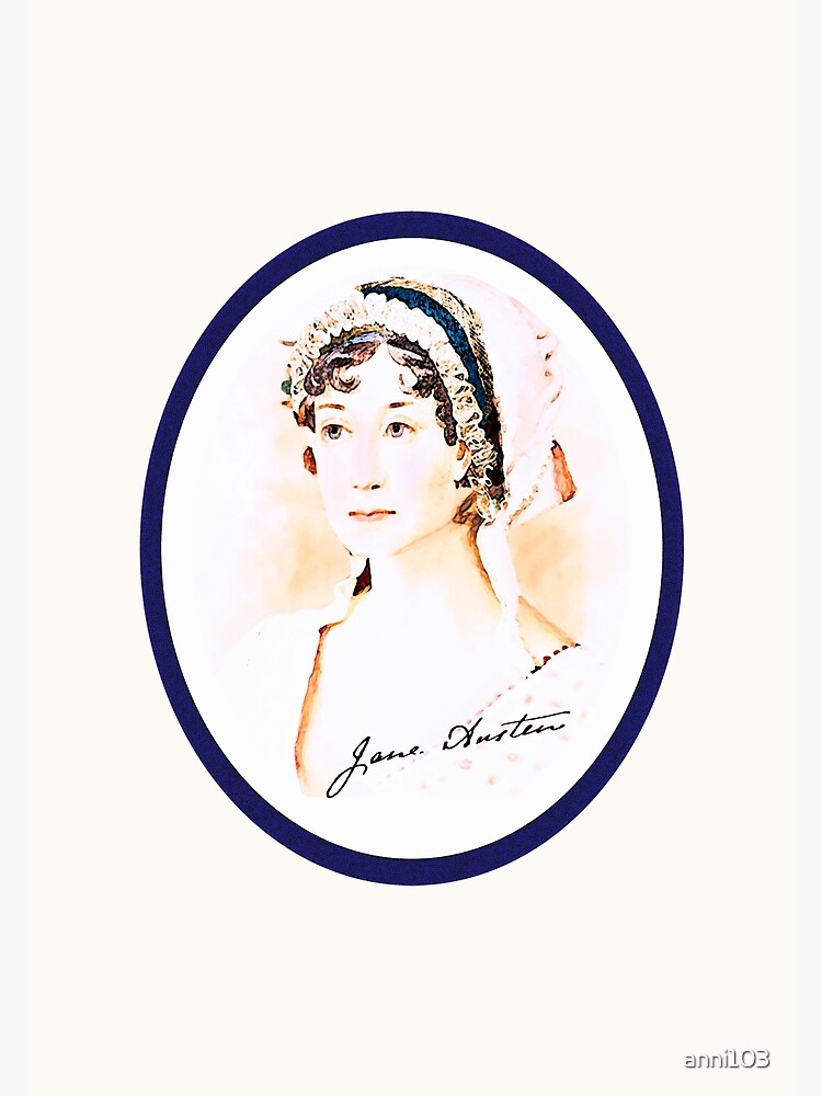 Artwork view, Portrait of a Lady Writer - Jane Austen designed and sold by anni103