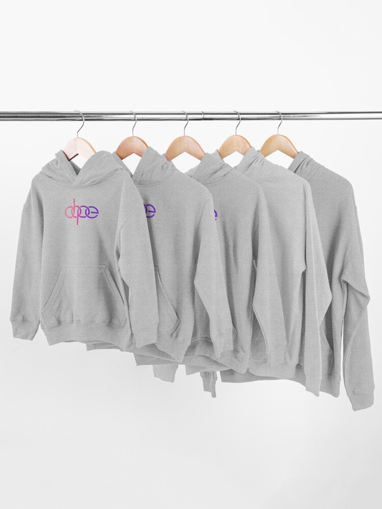 Alternate view of Dope Audi Logo (Pink Gradient) | Gift for Girlfriend Kids Pullover Hoodie