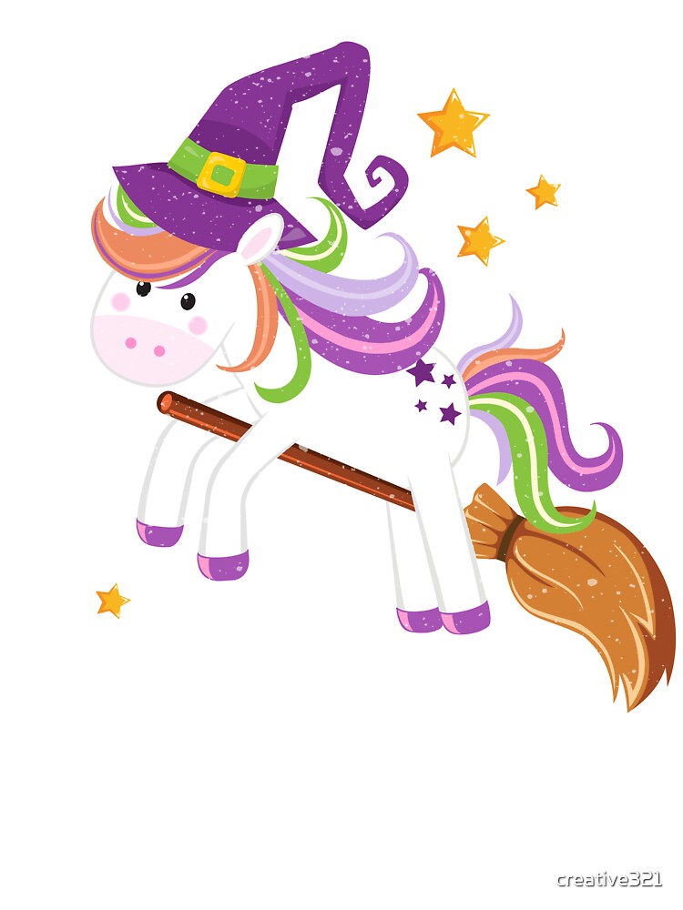 Download Cute Halloween Unicorn Witch Magical Kids T Shirt By Creative321 Redbubble