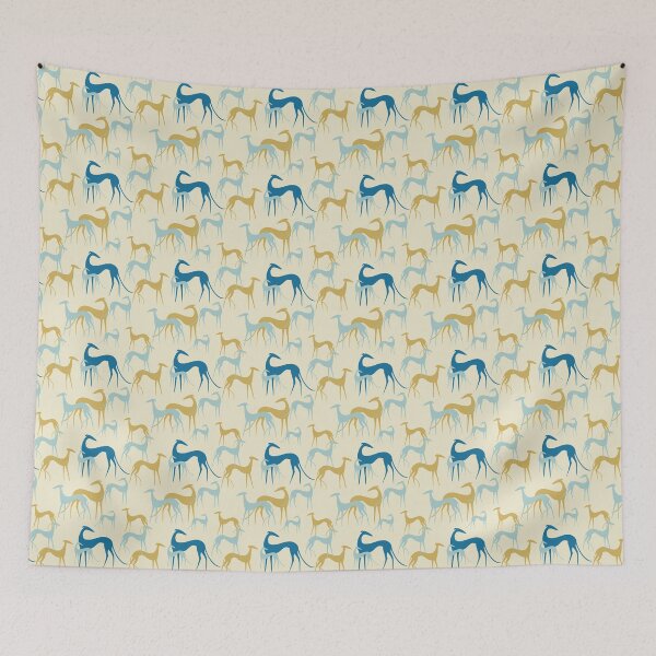 Item preview, Galgo in yellow and blue designed and sold by lobitos.