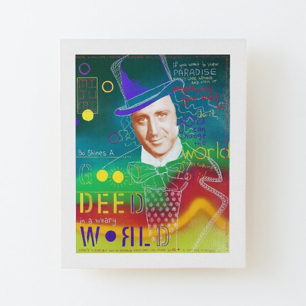 Wonka Vision Wood Mounted Print