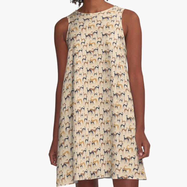 Galgos in brown A-Line Dress
