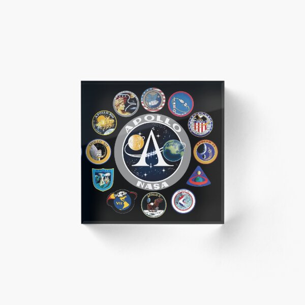 Apollo Missions Patch Badge - NASA Program Acrylic Block