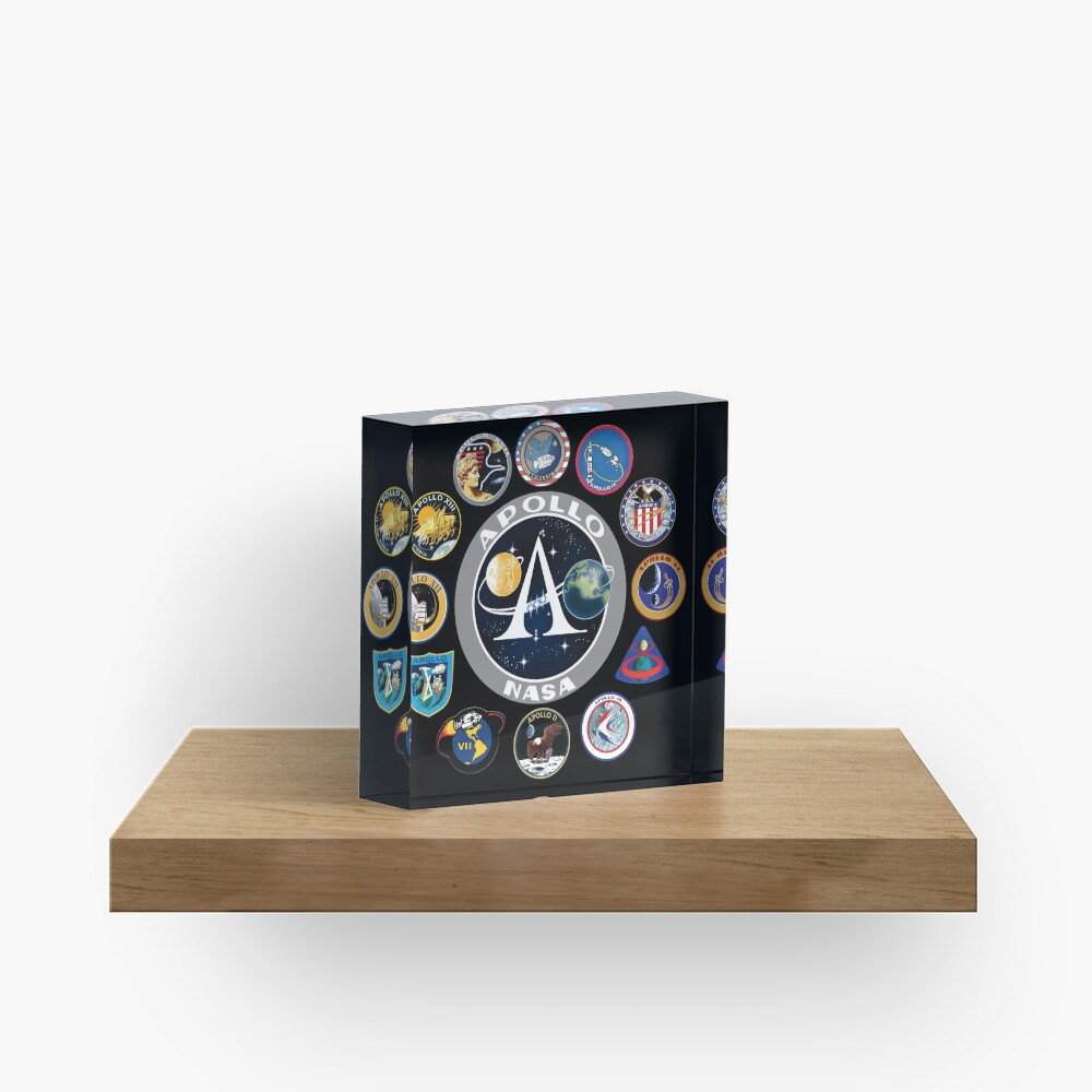 Apollo Missions Patch Badge - NASA Program Acrylic Block
