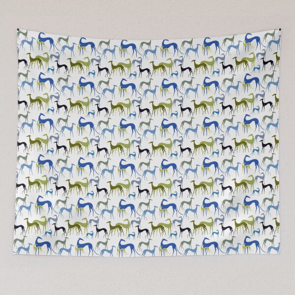 Item preview, Galgos in green blue designed and sold by lobitos.