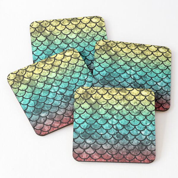 Item preview, Gold Blue Red Dragon Scales designed and sold by HomeLivingCo.