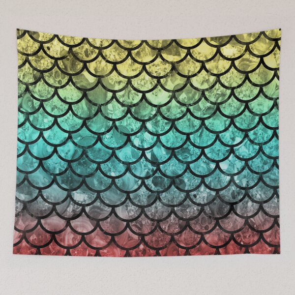 Item preview, Gold Blue Red Dragon Scales designed and sold by HomeLivingCo.