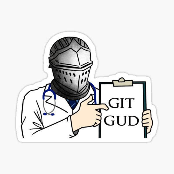 Git Gud Sticker  The Skelly Squad Store