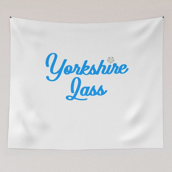 Item preview, Yorkshire Lass blue with rose tittle designed and sold by qlobba.