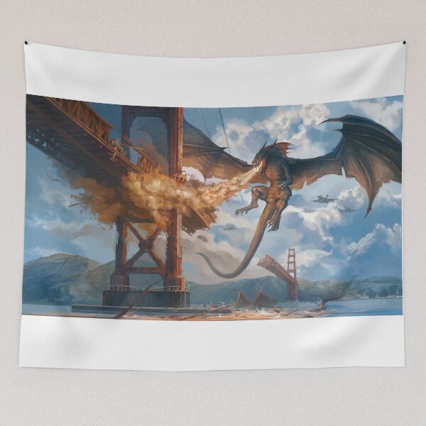Item preview, Dragons Over Golden Gate  designed and sold by PODLizardWizard.