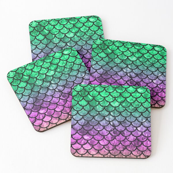 Item preview, Green Pink Dragon Scales designed and sold by HomeLivingCo.