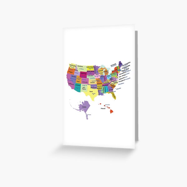 Item preview, USA map with states and capital cities  designed and sold by mashmosh.