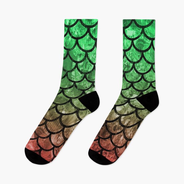 Item preview, Green Red Dragon Scales designed and sold by HomeLivingCo.