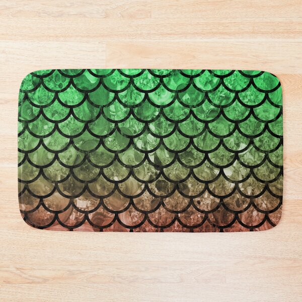 Item preview, Green Red Dragon Scales designed and sold by HomeLivingCo.