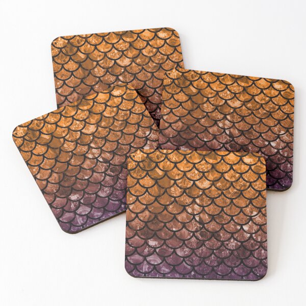 Item preview, Orange Purple Dragon Scales designed and sold by HomeLivingCo.