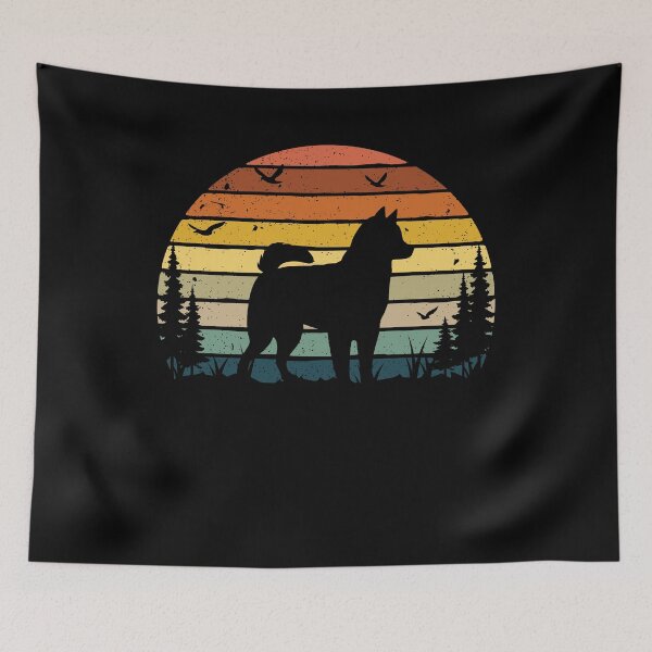 Aperçu de l'œuvre Alaskan Klee Kai Dog Retro Vintage  créée et vendue par rafaeltto.