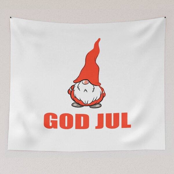 Artikelvorschau, Gott Jul Tomte Nisse Gnome Frohe Weihnachten Skandinavien entworfen und verkauft von funnytshirtemp.