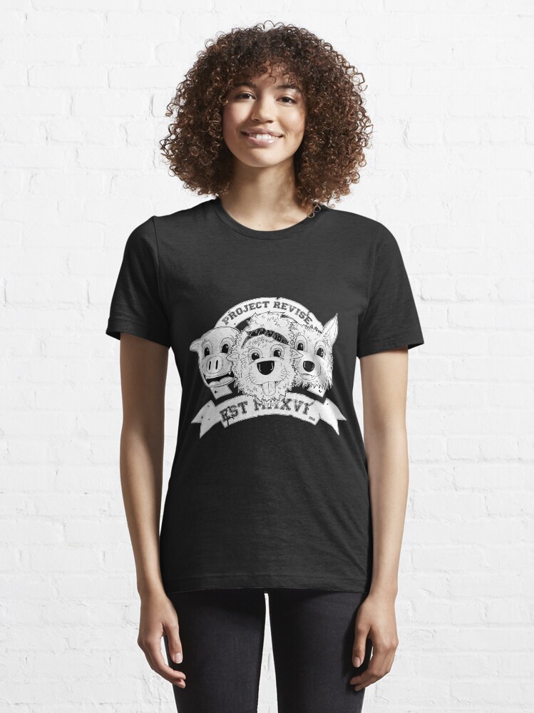 Alternate view of PROJECT REVISE Animal Masks Design Essential T-Shirt