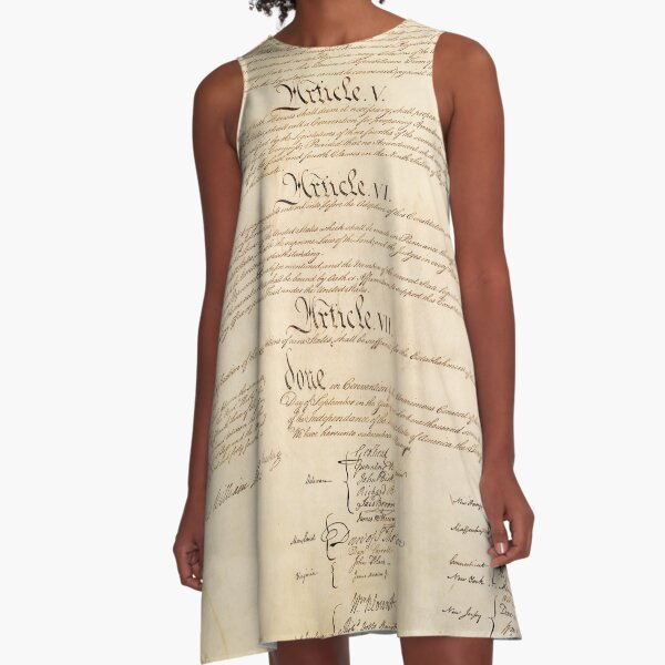 Vista previa del artículo con la obra «Página de firma original de la Constitución de los Estados Unidos Página 4 de 4», diseñado y vendido por allhistory.