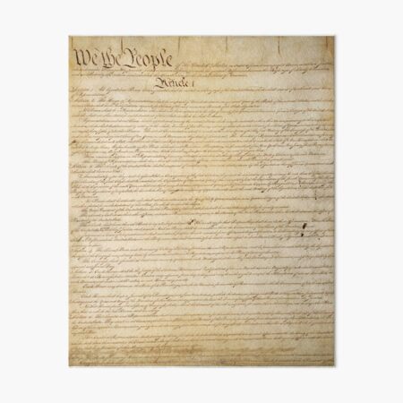 Original Page 1 of the United States Constitution Art Board Print