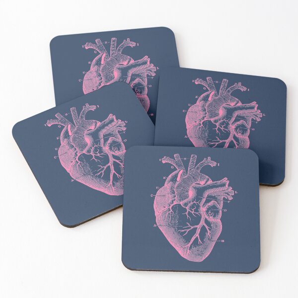 Item preview, Pink Heart on Blue designed and sold by Yellow-Studio.