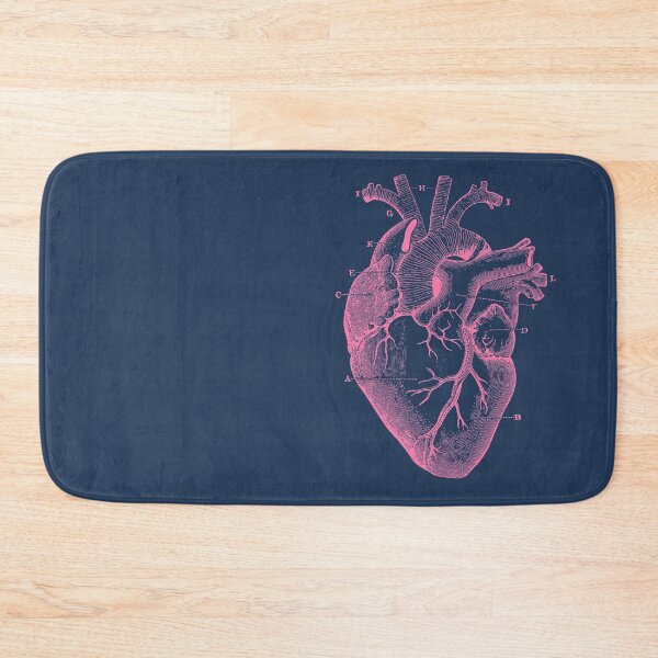 Item preview, Pink Heart on Blue designed and sold by Yellow-Studio.