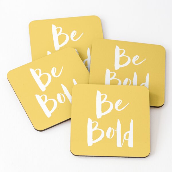 Item preview, Yellow Be Bold Inspirational Quote designed and sold by blueskywhimsy.